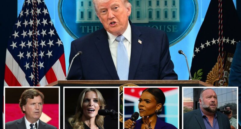 Trump goes off on 'NUT JOBSâÂ  Tucker Carlson, Megyn Kelly, Candace Owens, Alex Jones over Iran war criticism